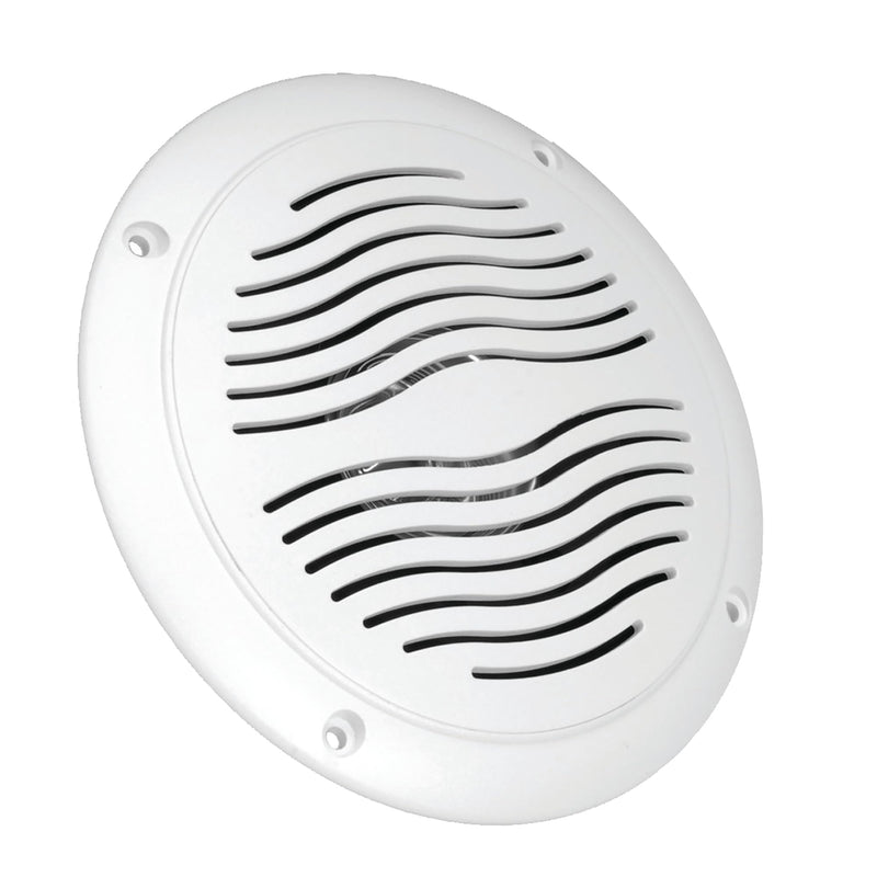 Magnadyne 5-inch Water Resistant Outdoor Speakers, Dual Cone, 25W Peak Power, Marine and RV Compatible (White) White