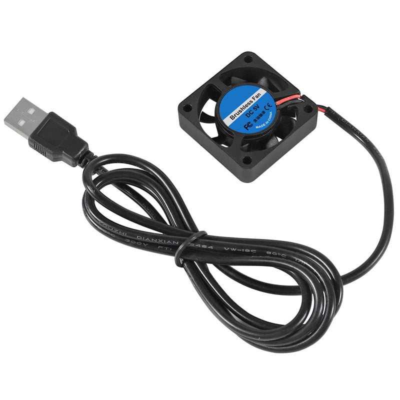 4pcs 40mm USB Brushless Cooling Fan 40mm x10mm DC 5V Quiet Cooling Fan 4010 Mini Computer Fan for Small Appliances Series Replacement 4010 5V USB