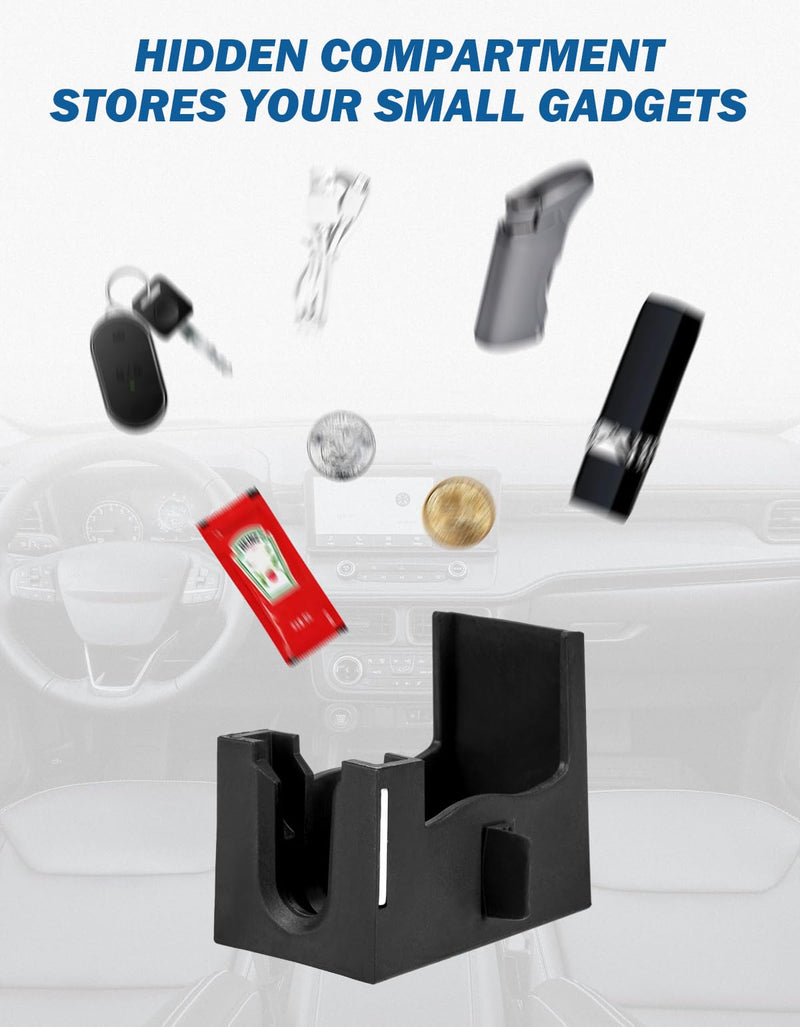 JOYTUTUS Cubby Phone Mount Cubby Storage Compatible with Ford Maverick 2024 2023 2022 Truck Dash Cubby Insert Phone Holder & Storage Box Kit