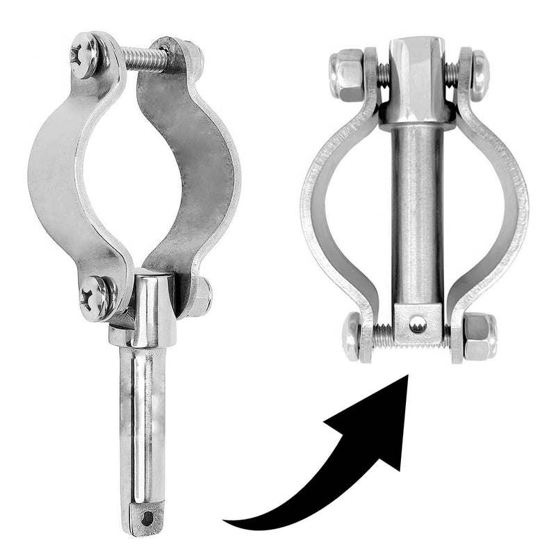 RedSnake Marine Oarlock Socket 316 Stainless Steel Heavy Duty Clamp on Shaft Rowlock Oarlock Side Mount Rowlock Paddle or Yacht Boats Water Rafts Kayaks Dinghy Lifeboat2-Pack Adjustable Fixture