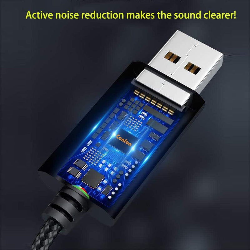 USB to 3.5mm Headphone and Microphone Jack Audio Adapter with 3.5mm Combo Aux Stereo Converter for Headset Mac PS4 PC Laptop Desktops External Sound Card Audio for Windows (100cm, Black) 100cm