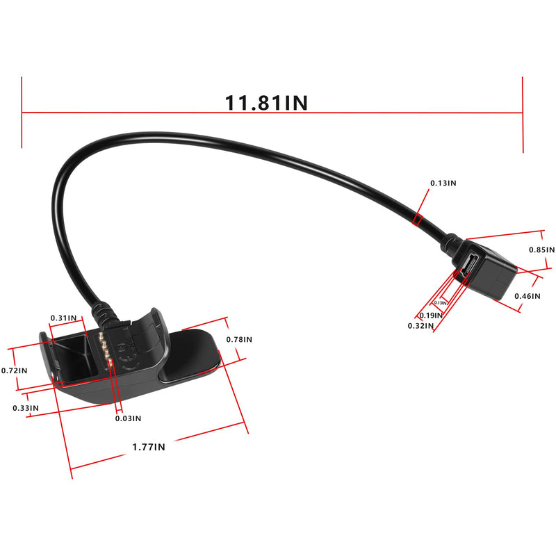 010-11890-10 010-11828-01 Charger Kit Compatible with Garmin Dog Tracking & Training Systems, Includes Charging Clip and USB Split Adapter Cable for PRO Series, TT 15 Mini, T 5 Mini, PT 10 Devices