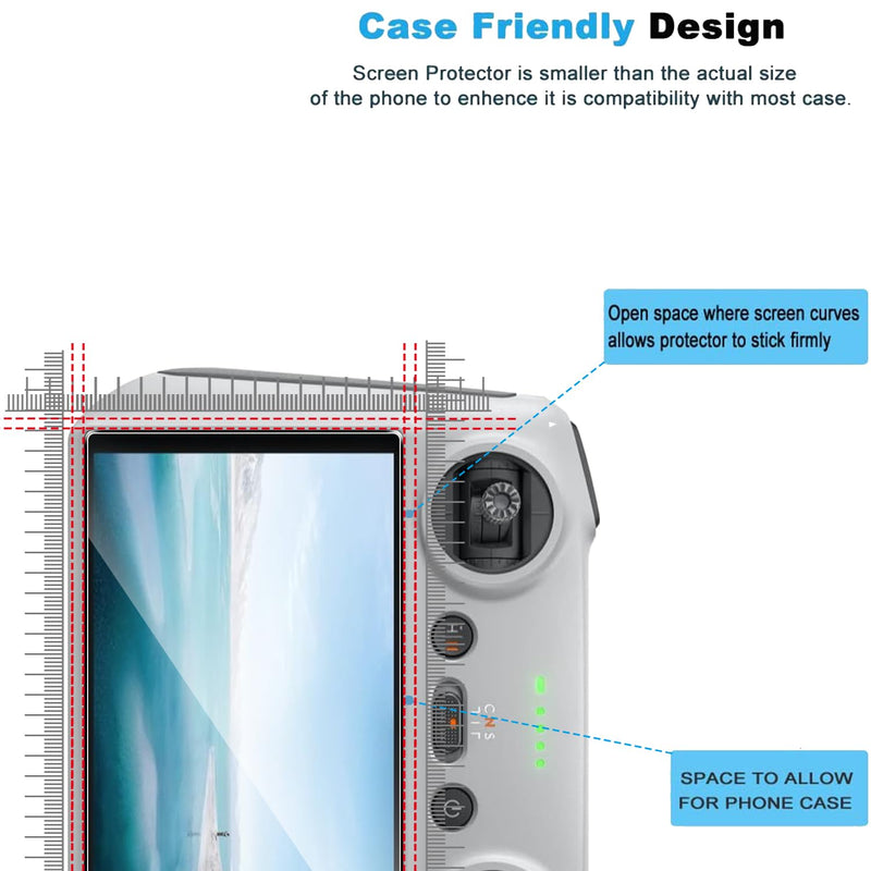 2 Pack Compatible with DJI Mini 5 Pro/Mini 4 Pro/3 Pro Screen Protector,9H Tempered Glass Film,HD Clear Scratch Resistant,Bubble-Free for DJI Mini 5 Pro Retro Remote Controller Accessories