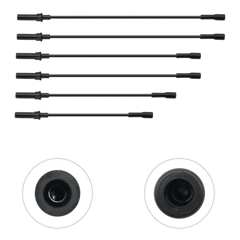 Ignition Spark Plug Wires Set of 6 Compatible with Dodge Grand Caravan Chrysler Town & Country 2001-2010 Grand Voyager Pacifica Volkswagen Routan Replace 5019593AA