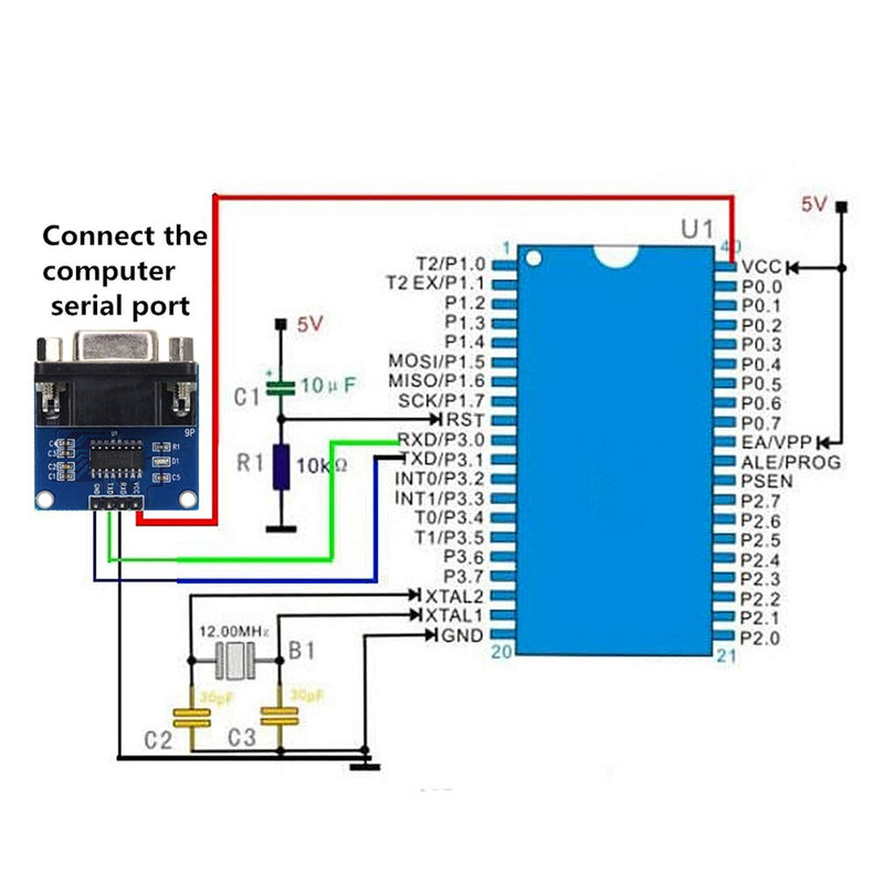 HiLetgo 5pcs RS232 to TTL Converter Module COM Serial Port Board MAX3232 MAX232CSE