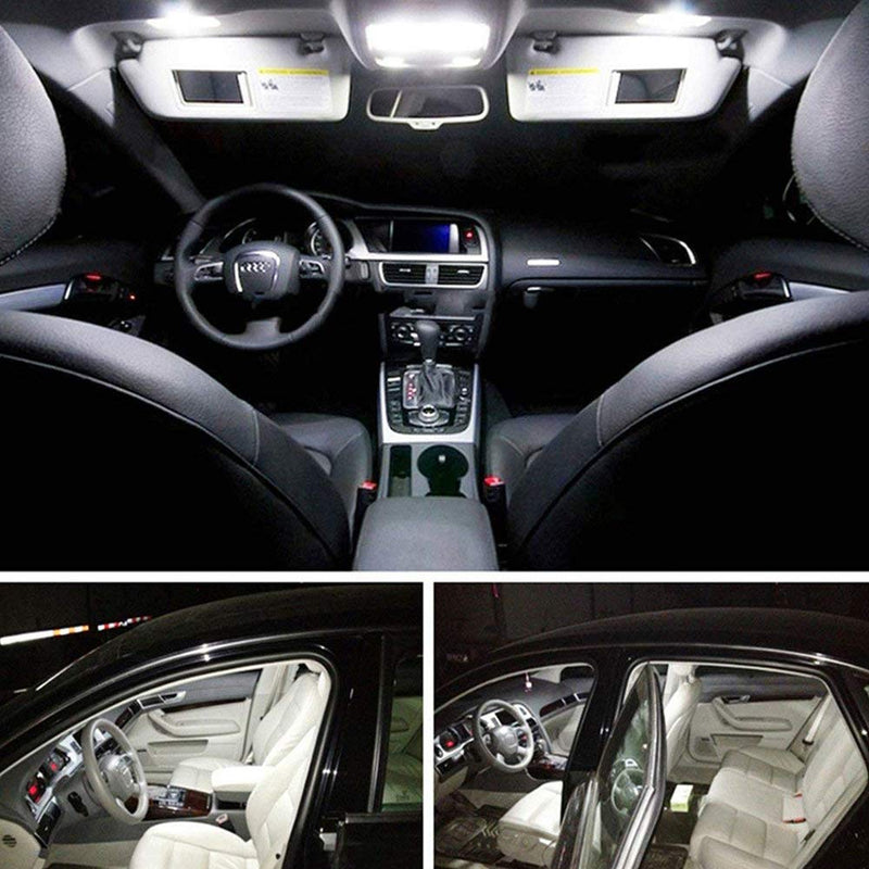 BlyilyB - Pack of 20 - White BA9S T11 T4W 64111 Miniature Bayonet Single Contact Base LED Bulbs 5SMD 5050 For Side Marker Lights RV and Boat Dome Lights Map Lights License Plate Light Whte