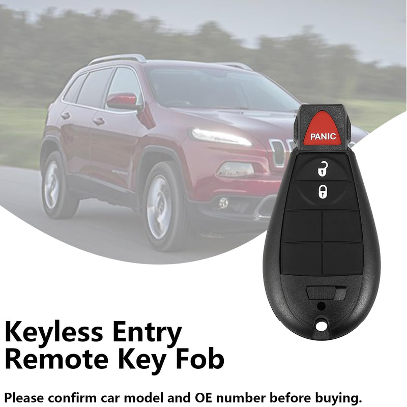 2 PCS GQ4-53T 56046953 433 Mhz 3 Button Keyless Entry Remote Key Fob for Jeep Cherokee 2014-2019 2 Pcs
