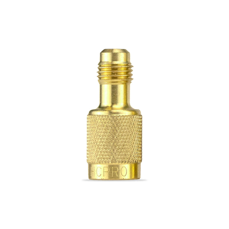 HCPRO R410A Straight Adapter | 1/4" SAE Male × 5/16" (1/2"-20 UNF) Female | HVAC Refrigerant Coupler Fitting | Mini Split AC Charging Tool | Air Conditioner Service Connector