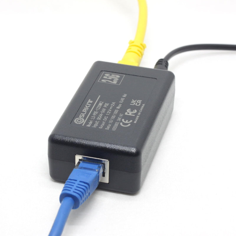 2.5G Gigabit Active PoE Splitter 12V 2A 24watt DC 5.5x2.1mm Ethernet 802.3AT
