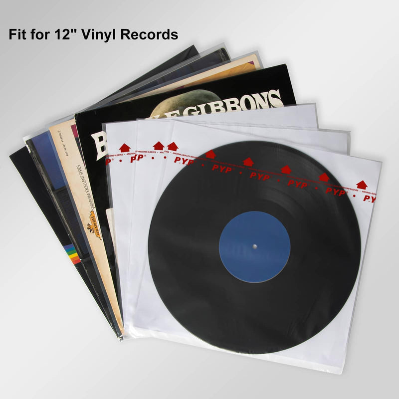 50-Pack 3-Layer Vinyl-Record Inner Sleeves - 12 inch Anti Static Rice Paper LP Sleeves for 33 RPM, Premium Master Vinyl Record Sleeves, 3 Ply LP Album Cover Protect Your LP Collection 50ct 3 Ply Inner Sleeves