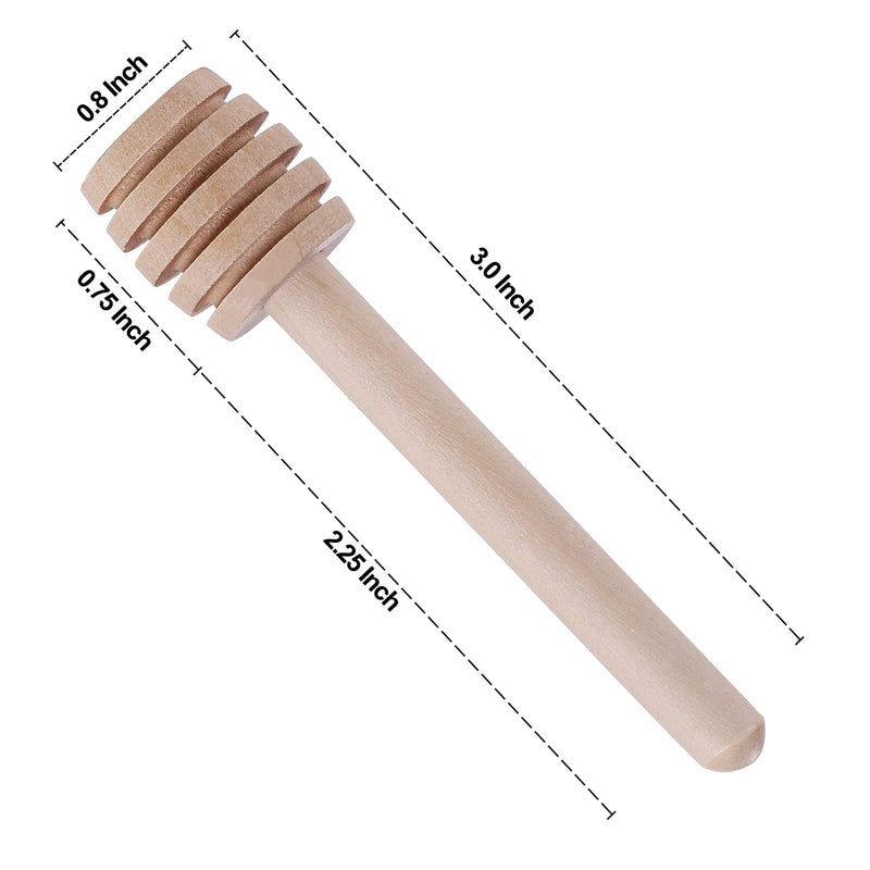 150 Pcs Honey Dipper Sticks, 3 inch Mini Wooden Honeycomb Stick, Small Honey Spoons Stirrer Stick for Honey Jar Dispense Drizzle Honey and Wedding Party Favors Gift 150 Pcs