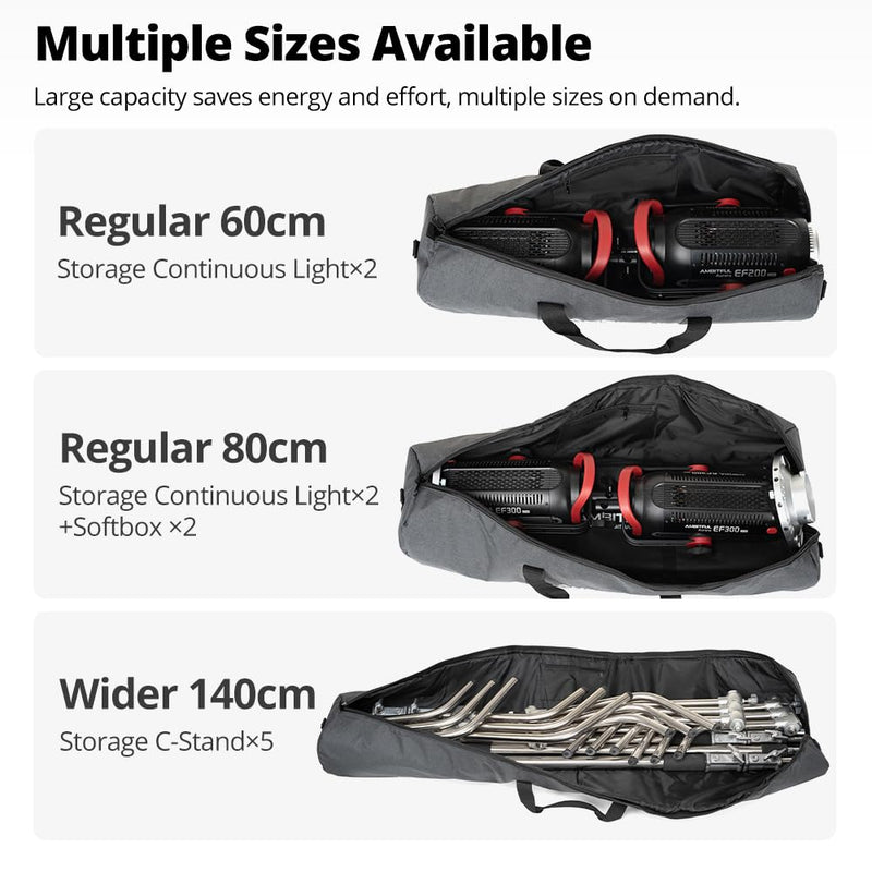 AMBITFUL Widened Version Tripod Carrying Case Bag 21/25/31/39/43/47/51/55/ for Light Stands,Boom Stand,Umbrella and Tripod Photography Accessories (39.37in(100cm)*Φ8.66in(22cm)) | Widened Version fits Tripods,Boom Stands & Umbrellas. Padded Protection,...