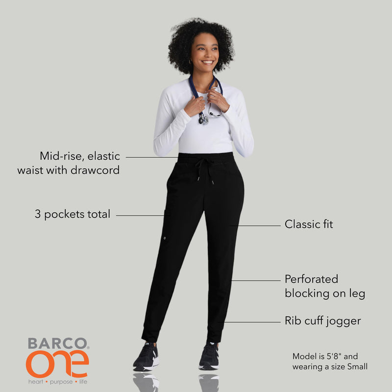 BARCO One Boost Jogger-Women's Lightweight Jogger Scrubs Medium Black