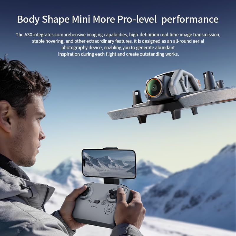 Drone with HD Camera for Beginners, One Key Takeoff/Landing, Altitude Hold, Headless Mode, 3D Flips, Trajectory Flight, 3 Speed Modes, Easy to Fly for Beginners Adults, Aerial Photography Mini Drone, Lightweight Portable Small Quadcopter for Outdoor Tr...