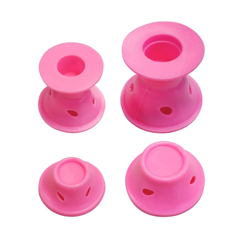 TRIXES Silicone Heatless Hair Rollers, 24PK - 12x Large & 12x Small | Suitable for All Hair Types - Easy Heatless Curls, Get Mermaid Beach Hair Overnight