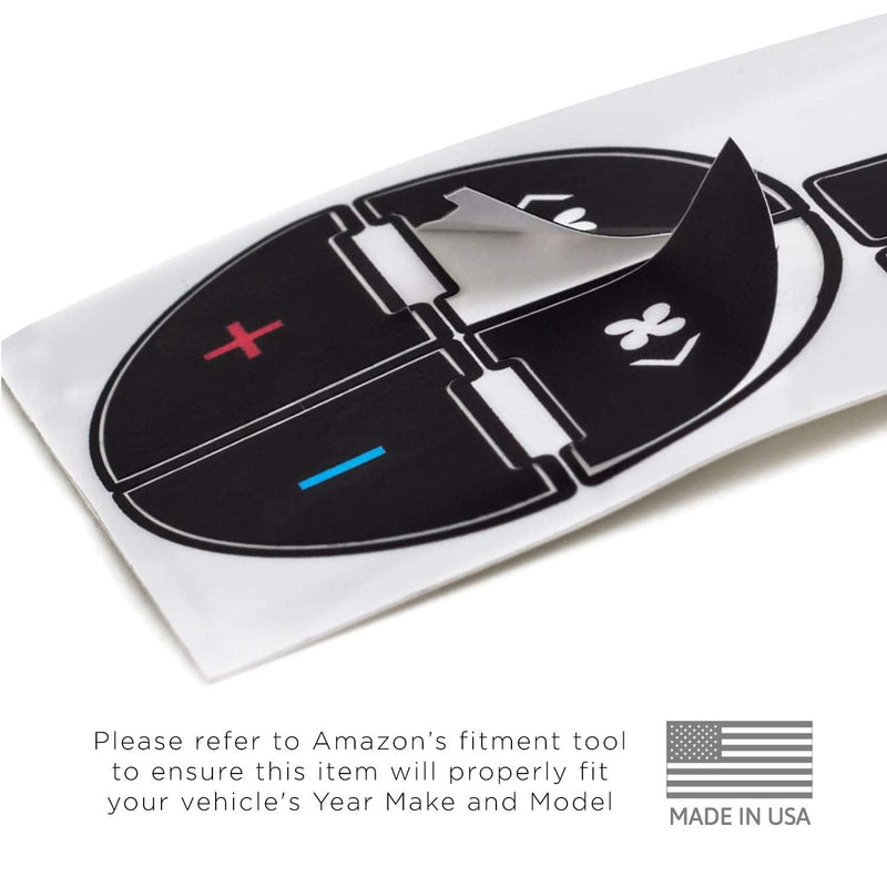 OxGord AC Dash Button Repair Kit - Original Design & Made in USA - Best for Fixing Ruined Faded A/C Control Buttons - Decal Replacement Fits Select 07-14 GM Vehicles - Car SUV Van Truck Accessories 1