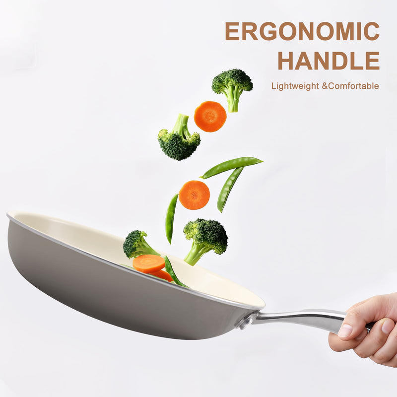 9.25" Ceramic Nonstick Pan | PFAS-Free, Easy Clean, Low-Heat Use 9.25 inch