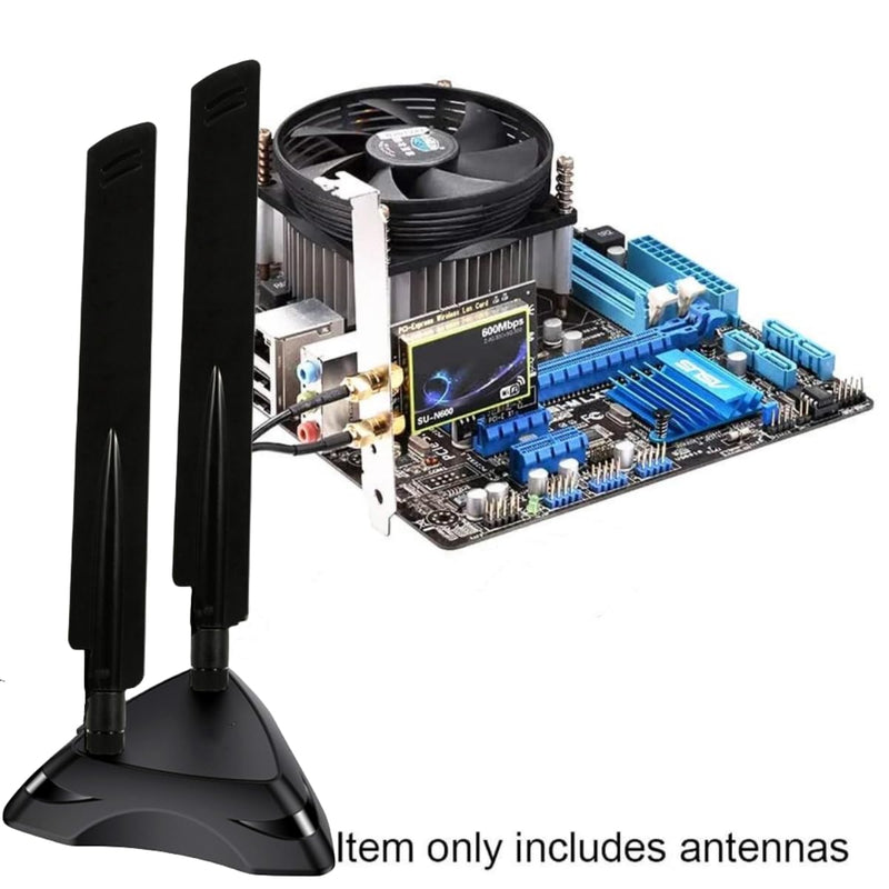 Dual Band 2.4GHz 5GHz 5.8Ghz RP-SMA Gaming WiFi 6E 802.11ac/ax Wireless Antenna with Magnetic Base for Intel AX201 AX200 PCIe NGFF USB Card PC Desktop PCIe WiFi Card Wireless Network Router