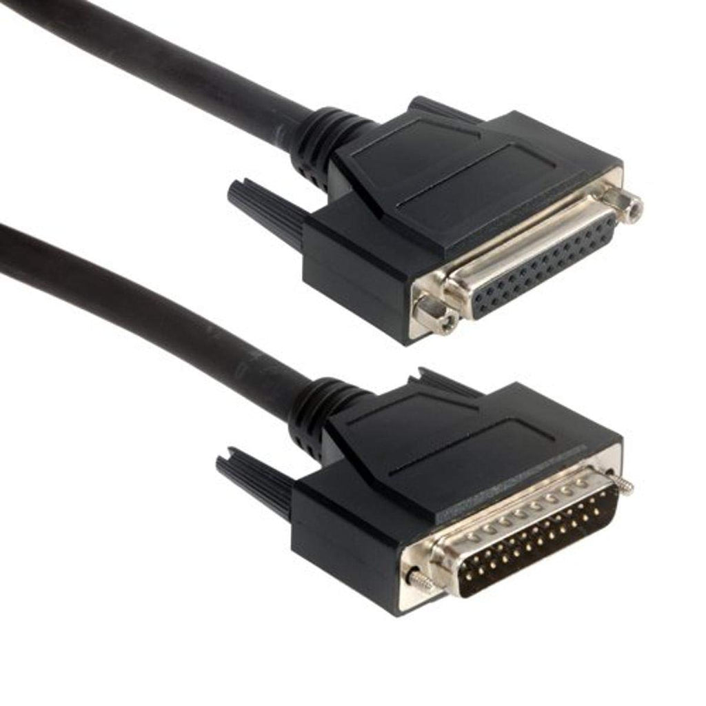 Amphenol CS-DSLSZH25MF-005 25-Pin DB25 LSZH D-Sub Cable, Low Smoke, Male/Female, 5', Black