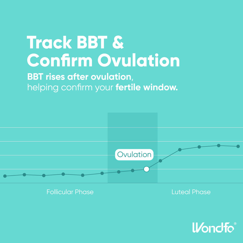 Wondfo Basal Body Thermometer for Ovulation – BBT Thermometer with Face Indicator, 60s Fast Reading, 30 Memory Recall, High Precision Fertility Thermometer, Waterproof