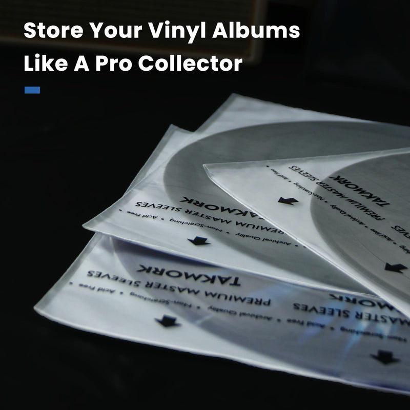 Vinyl Record Inner Sleeves: 12" Anti-Static Rice Paper LP Sleeves Album Record Acid-Free Clear Protective Sleeves for Vinyls Storage, 25pcs 25