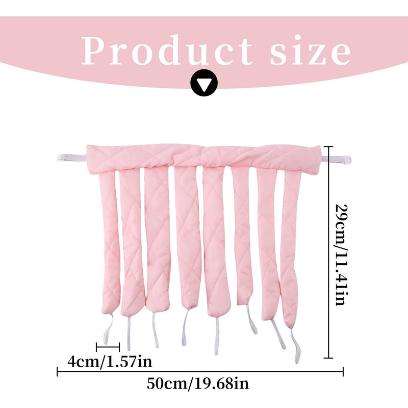  [AUSTRALIA] - Heatless Curlers,Curls Long Hair Octopus,Curler Curl Sleeping Overnight,Ribbon Hair Rollers,Curling Rod,Headband Rods,Soft No Heat,Wave Styling Tools,Lazy Curler for DIY,8 Claw Octopus Design (Pink) Pink