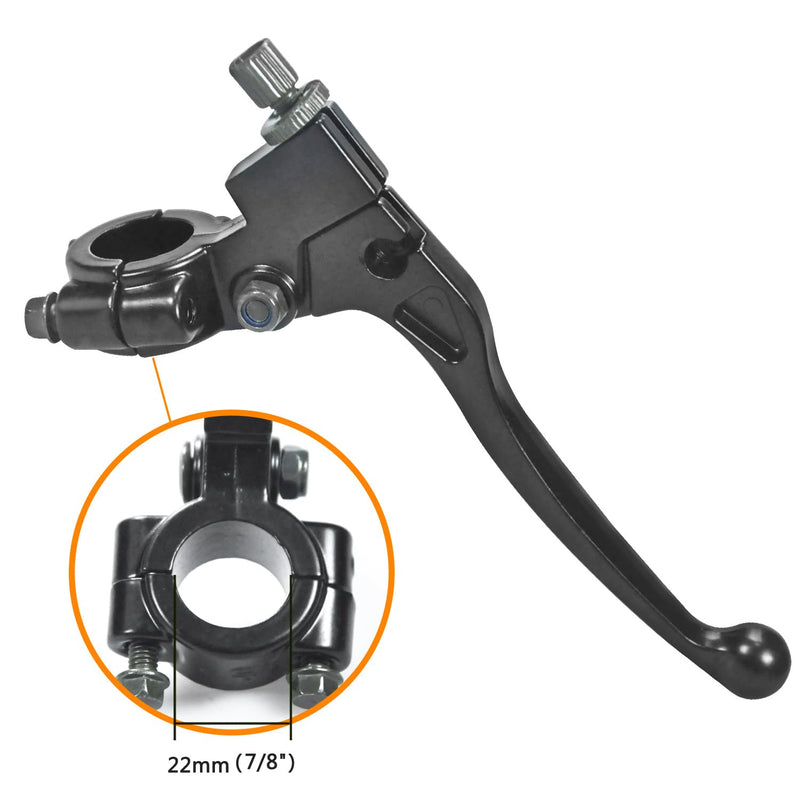 22mm 7/8" Left Clutch Brake Handle Lever Perch for Coleman CT200U BT200X CT100U Baja Massimo MB165 MB200 Yerf-Dog Motovox MBX10 Mini Bike CRF50 XR50 KLX110 SSR125 Pit Dirt Bike (Black) Black