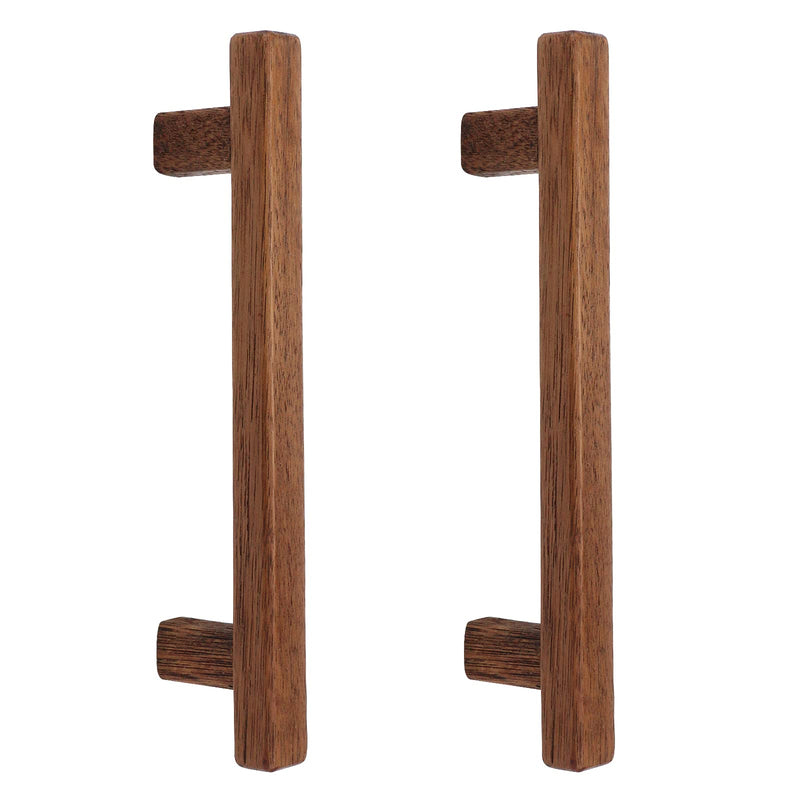 Semetall 8Pcs Walnut Wood Drawer Pulls,5 inch Hole Center Pull Handles Wood,Wooden Handles for Dresser Drawers,Cabinets,Kitchen,Wardrobe 5 Inch,8PCS