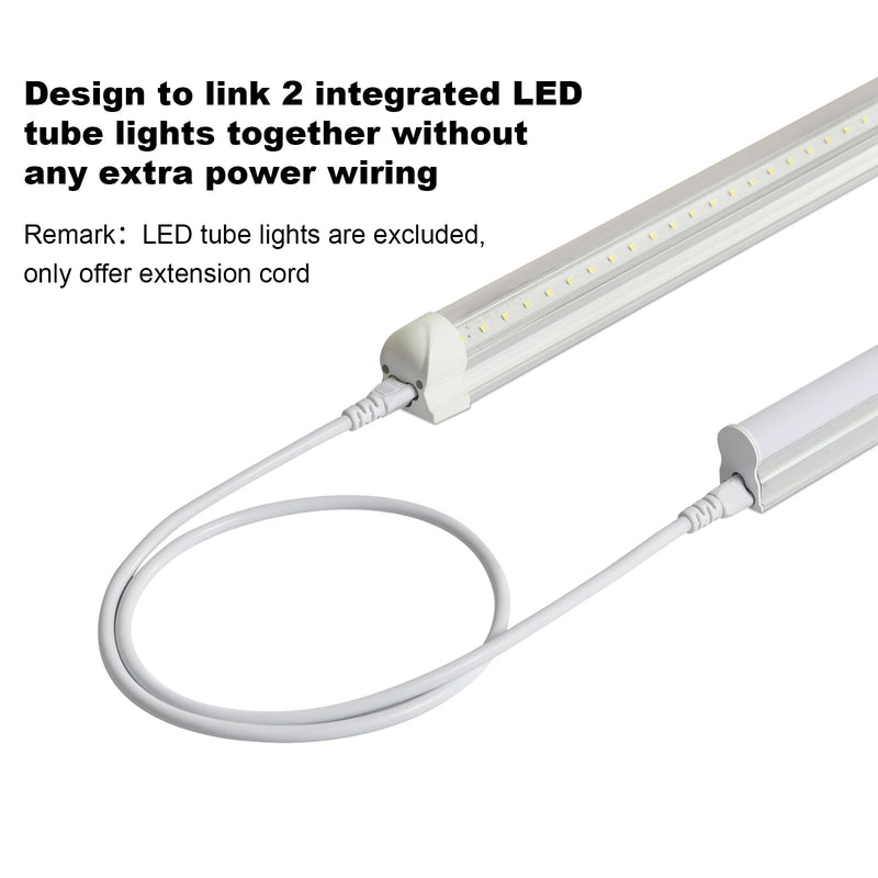 3FT Extension Cords T5 T8 Lamp Wire Power Cable,Double Female End LED Connector,3-Prong Lamp Connecting Cord for LED Integrated Tube,Shop Lights Fixture,Garage Lighting,Grow Light,Pack of 8 3FT