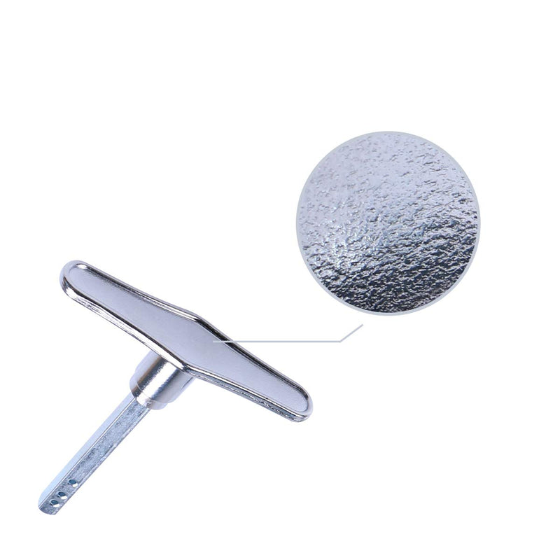 Garage Door Lock Dummy T Handle Assembly Non-Locking Door Hardware Kit (Without Keys) Chrome Plated