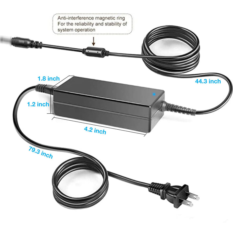 12V AC/DC Adapter Compatible with Seagate SRD0PV1 Backup Plus Hub 8TB USB 3 External Hard Disk Drive HDD P/N : 1XAAP3-500 ADS-40J-12 ADS40J12 12VDC +12V Power Supply Cord Battery Charger