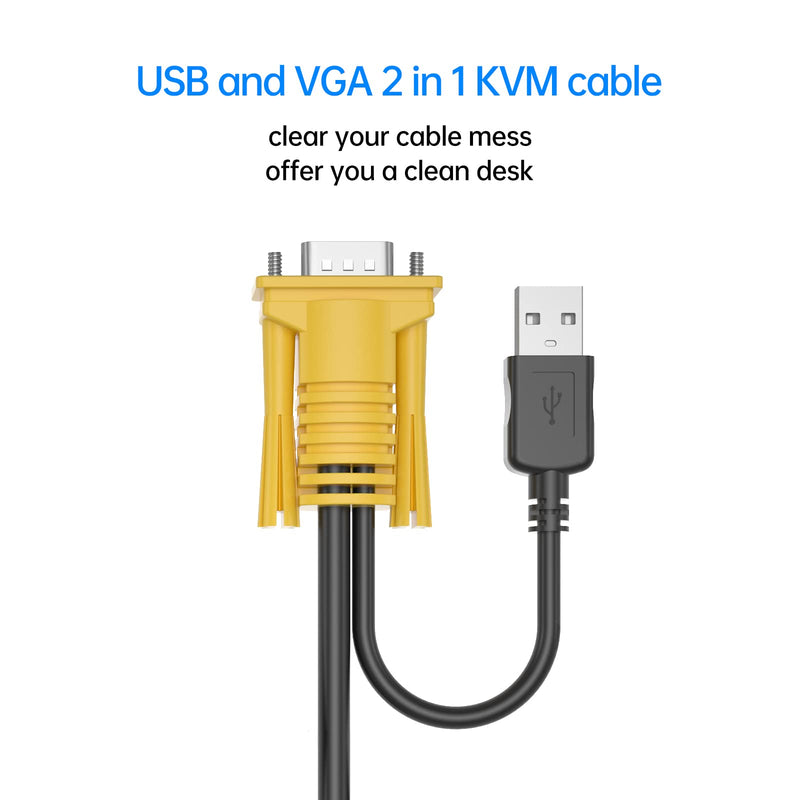 8 Port VGA KVM + 9 Pack VGA KVM Cables