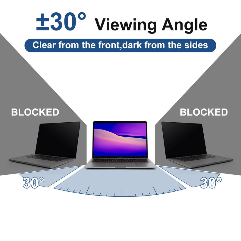 15.6 Inch 16:9 Laptop Privacy Screen Filter, Computer Monitor Privacy Shield, Anti Scratch Anti Spy Anti Glare Blue Light Screen Protector