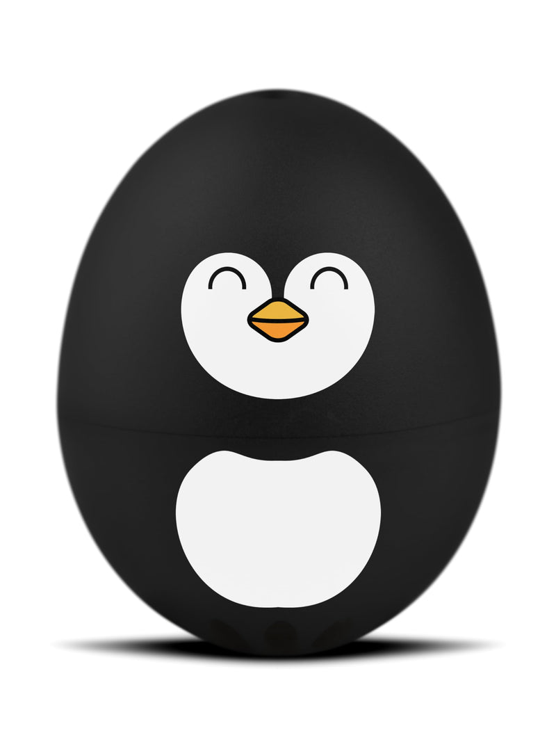 Penguin Beepegg – Egg Timer for Boiling Eggs – Musical Egg Cooker for Soft, Medium, Hard Boiled Eggs – Food Safe – Singing Floating Egg Timer – Egg Cooker for 3 Levels of Doneness - Brainstream Black