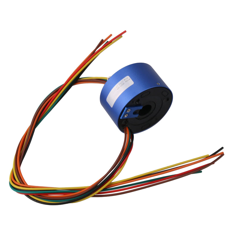 6 Wires 12.7MM Hole Dia Current Conductors Circuits Through Hole Slip Ring 380V AC/DC 10A Power Collector Ring 54mm 380V | 10A | 6 Circuits | 12.7MM BORE
