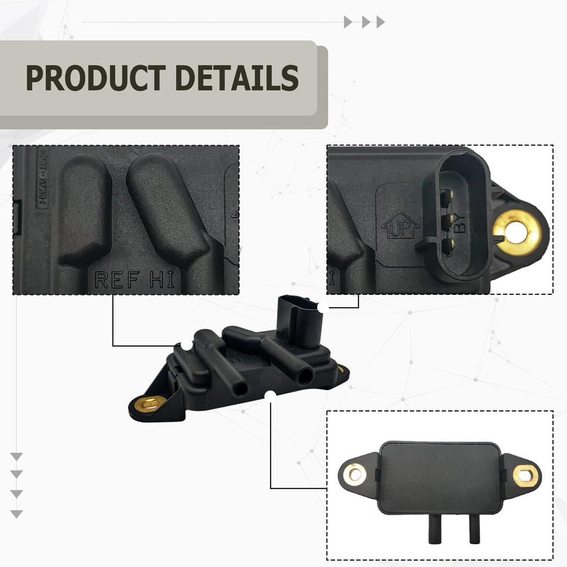 EGR Valve Pressure Feedback Sensor Compatible for 1994-2010 Ford Lincoln Mazda VP8, Mercury Lincoln Town Car Mazda Truck Replacement for F77Z-9J460-AB DPFE15