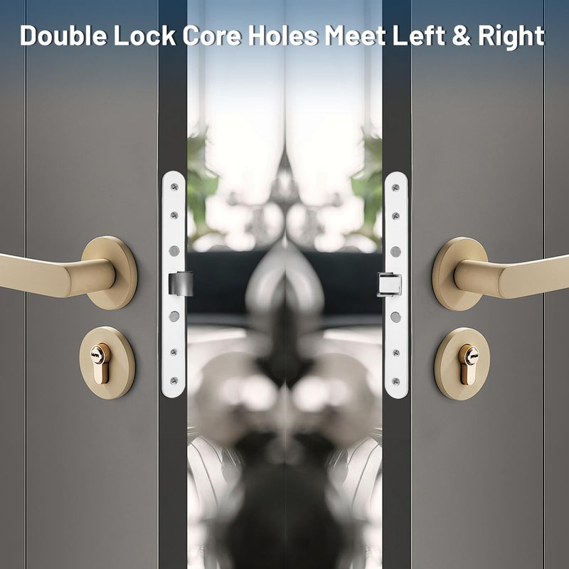 2 Point Bolt Mortise Lock Used for Pella Storm Door Handle Set (Only Lock Body), Storm Door Lock Replacement Part Fits Pella, Screw Hole Center Spacing: 7-1/4 ", 2 Bolts Spacing:2-1/2 ".(White) White