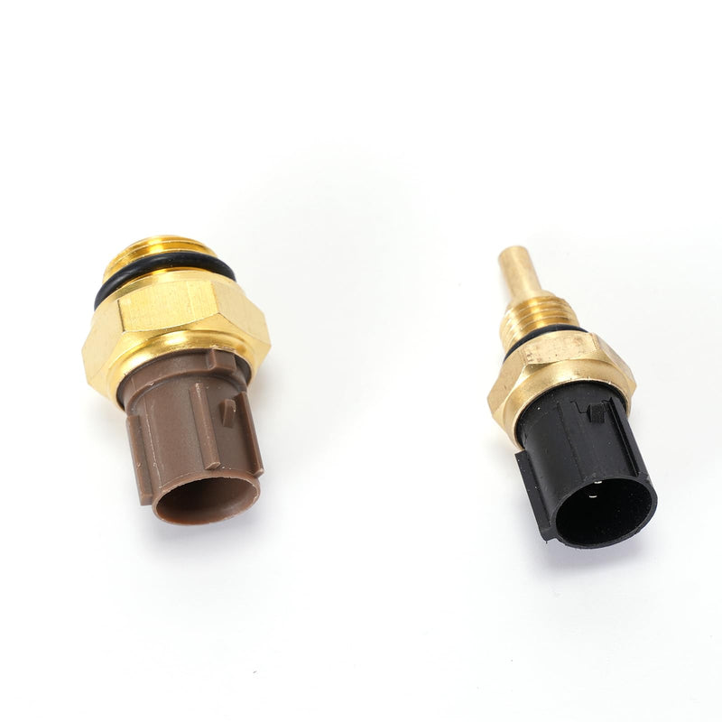 Rldym Engine Coolant Temperature Sensor Temp Sender Kit 37870-PJ7-003 37760-P00-003 for Honda Accord 1992-2002, Honda Civic 1992-2005 2PCS