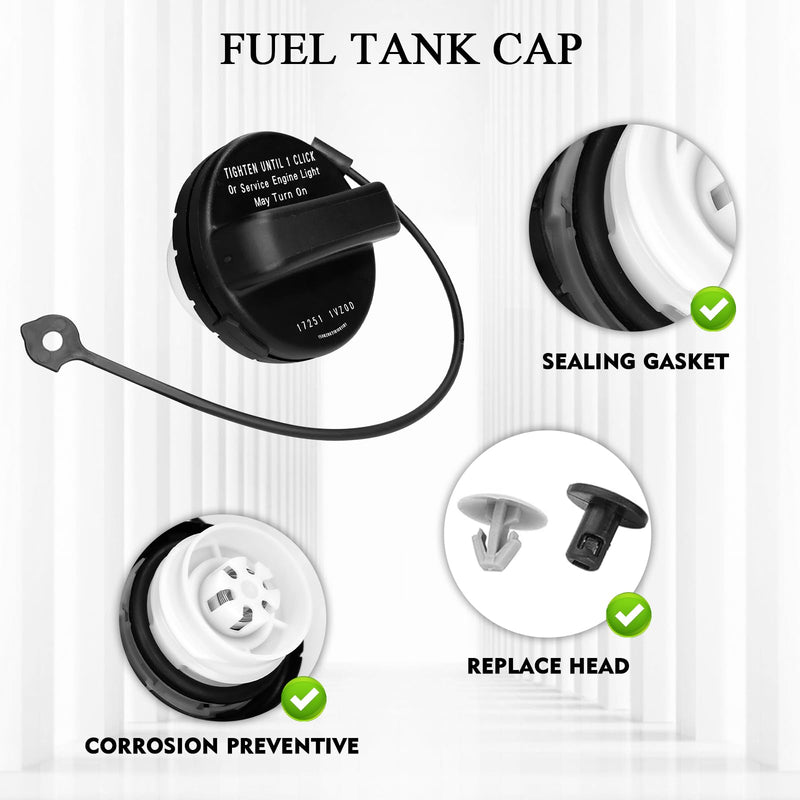  [AUSTRALIA] - Beypovk Gas Cap, Fuel Cap Replacement OEM #17251-3JA0A 17251-9BD0E, Car Accessories Fuel Tank Filler Cap Compatible with Nissan, Frontier, Murano, Altima, Infiniti （Black) black