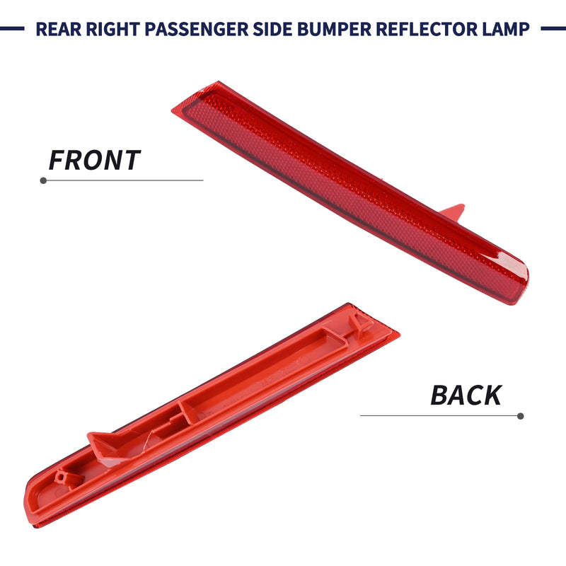 Rear Right Passenger Side Bumper Reflector Lamp 33505-STX-A11 Compatible with Acura MDX 2010 2011 2012 2013 Right Side