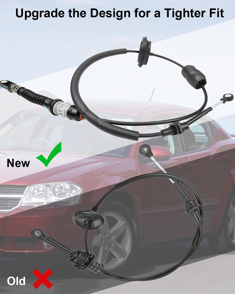 Transmission Gear Shift Cable Fit for Chrysler 200 2011-2014 Sebring 2007-2010 Dodge Avenger 2008-2014, Replace 5273214AG 5273214AD 5273214AE 5273214AF