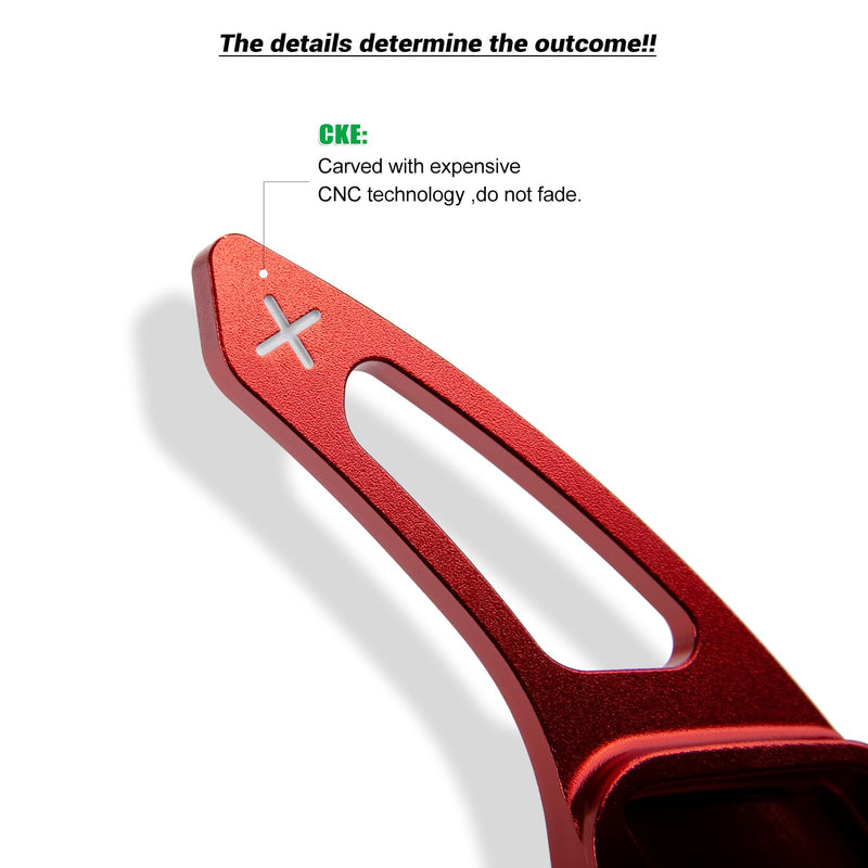 CKE 2pcs Compatible with Honda Civic CR-V Accord Pilot 2026 2025 2024 2023 Accessories Car Paddle Shifter Extension Interior Shift Cover Trims -Red For Civic 2022-2026/ CRV Accord Pilot 2023-2026 Red