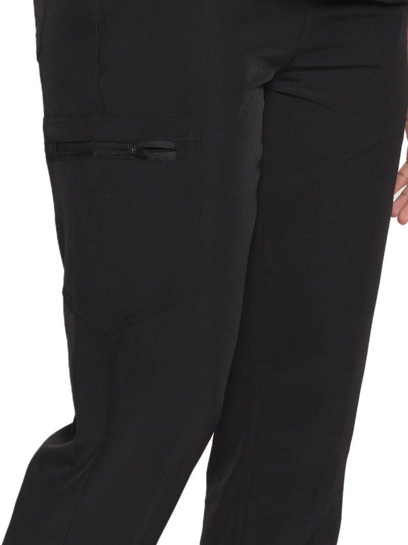 COZYFIT Scrubs for Women Set - Stretch V-Neck Scrub Top & Jogger Pant with 8 Pockets COZY SCRUBS X-Large Black