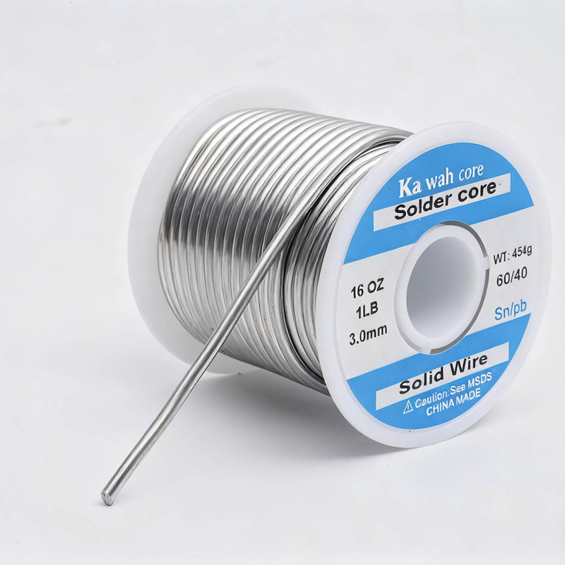 60/40 3mm Solder Wire Solid Core 454g/1LB for Stained Glass 60/40 454g