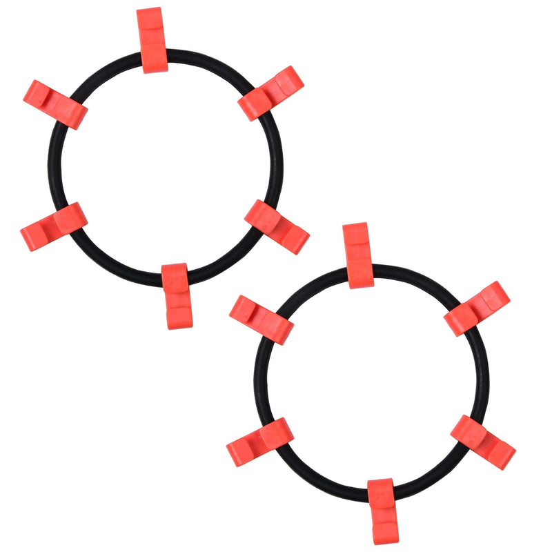 1 Pair Rubber Tensioner Snow Chain Tire Traction Chain Tightener Fit for 18x8.5-8, 18x9.5-8, 20x8.00-8, 20x10-8 Lawn Garden Tractor Snow Blower Tire Chain 6 Link Chain-009