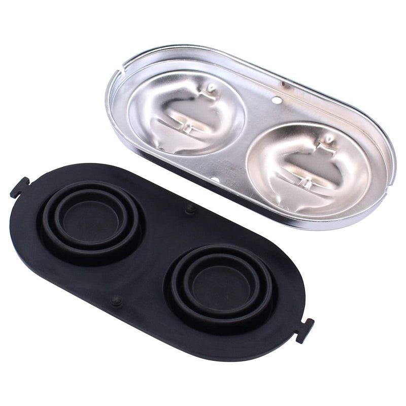 MOTOKU Chrome Brake Master Cylinder Cover Gasket for Corvette 1967-1982