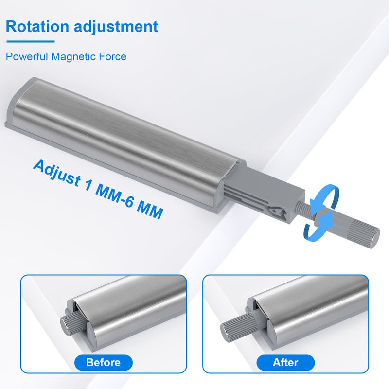 Jiayi Cabinet Latch Magnetic Push Catch 20 Pack Push to Open Cabinet Hardware Spring Release Push Touch Latch Heavy Duty Kitchen Door Push Release Latch for Drawer Closure Push Catch Press Out Latch