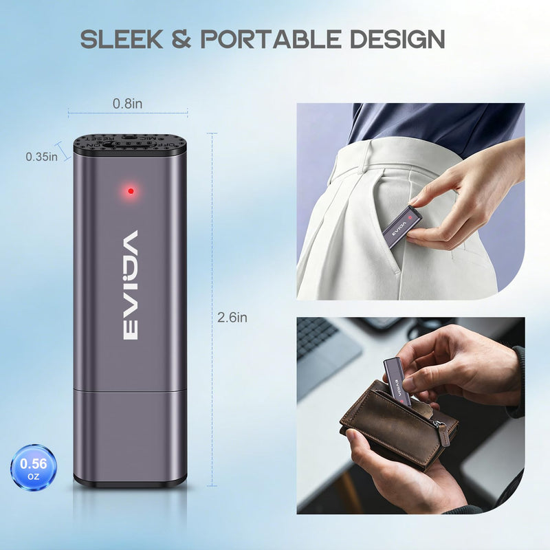 EVIDA 64GB Digital Voice Recorder USB Recording Device with 750Hrs Storage, Portable Voice Activated Audio Recorder for Lectures Interviews, Noise Reduction, Rechargeable 64 GB