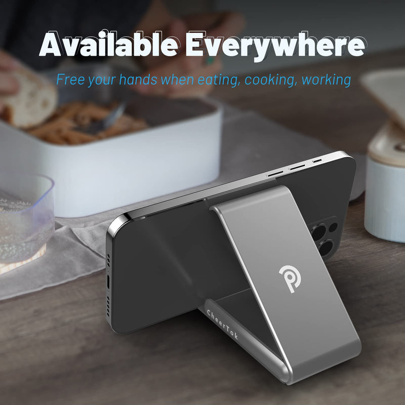 CheerTok Mouse with Presentation Clicker,Silver & CheerTok Travel Carrying Case Phone Stand