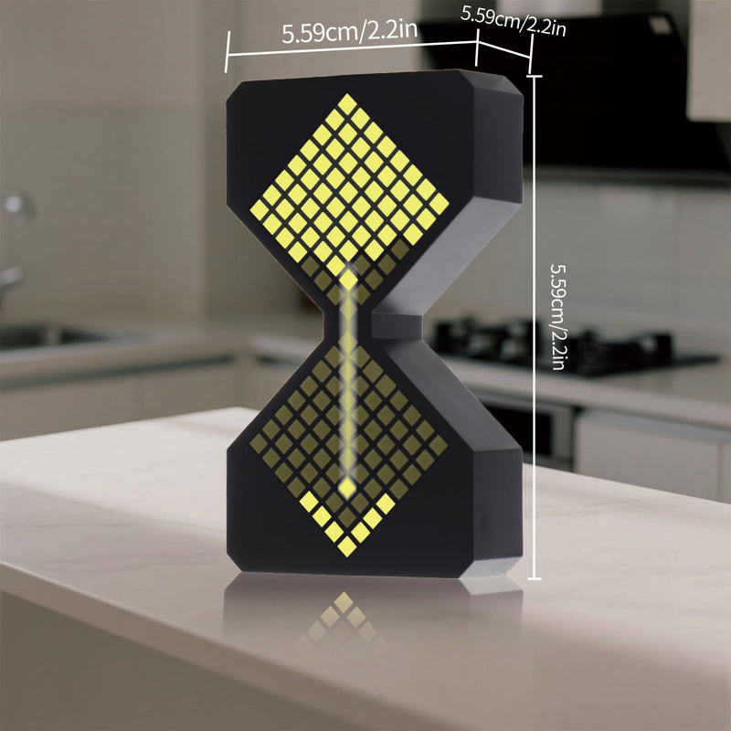 LED Digital Electronic Hourglass Gravity Induction Timer, 1 to 30 Minutes Free Adjustment,DIY Digital Timer, Suitable for Kitchen, Room, Classroom, Office (Yellow) Yellow